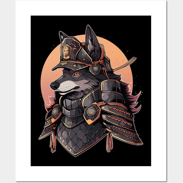 samurai dog Wall Art by fancy ghost